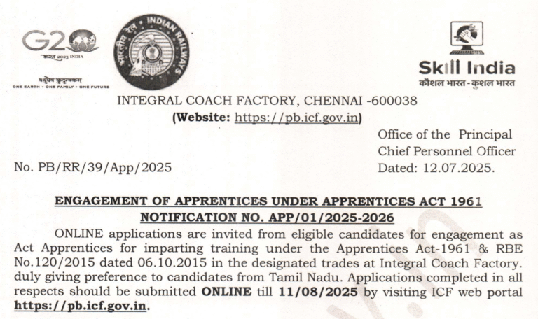 ICF Apprentice Recruitment 2025
