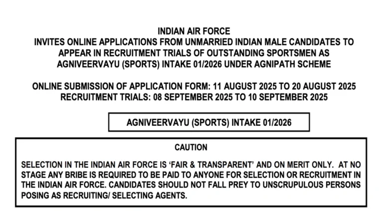Indian Air Force Agniveer Sports Quota