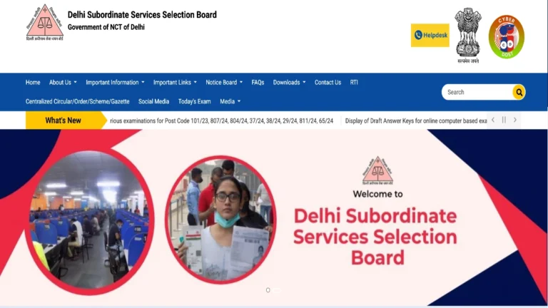 DSSSB PRT Teacher Recruitment Online Form 2025